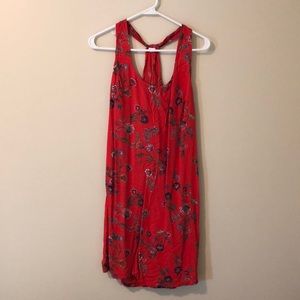 Old Navy Red Floral Dress